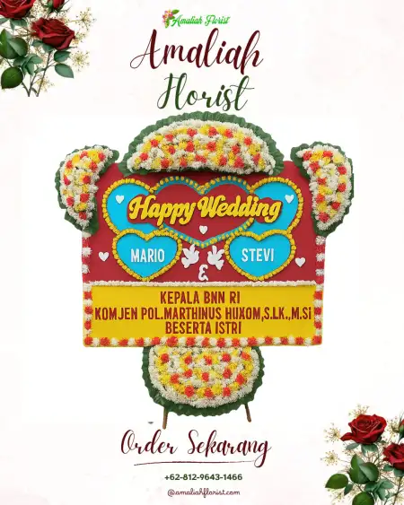 Papan Bunga Pernikahan Pecarikan